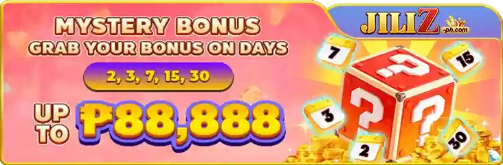 JILIZ online casino promotion showcasing daily rewards and player incentives